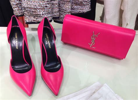 ysl sneakers pink|YSL denim heels.